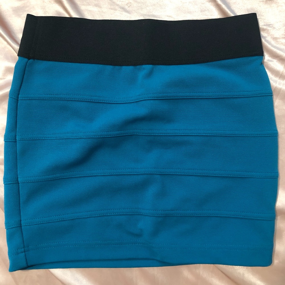 Charlotte Russe Blue Teal Pencil Skirt